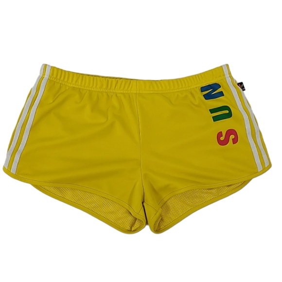 Adidas Originals Pharrell Williams TBIITD PW Yellow Shorts - Picture 6 of 13